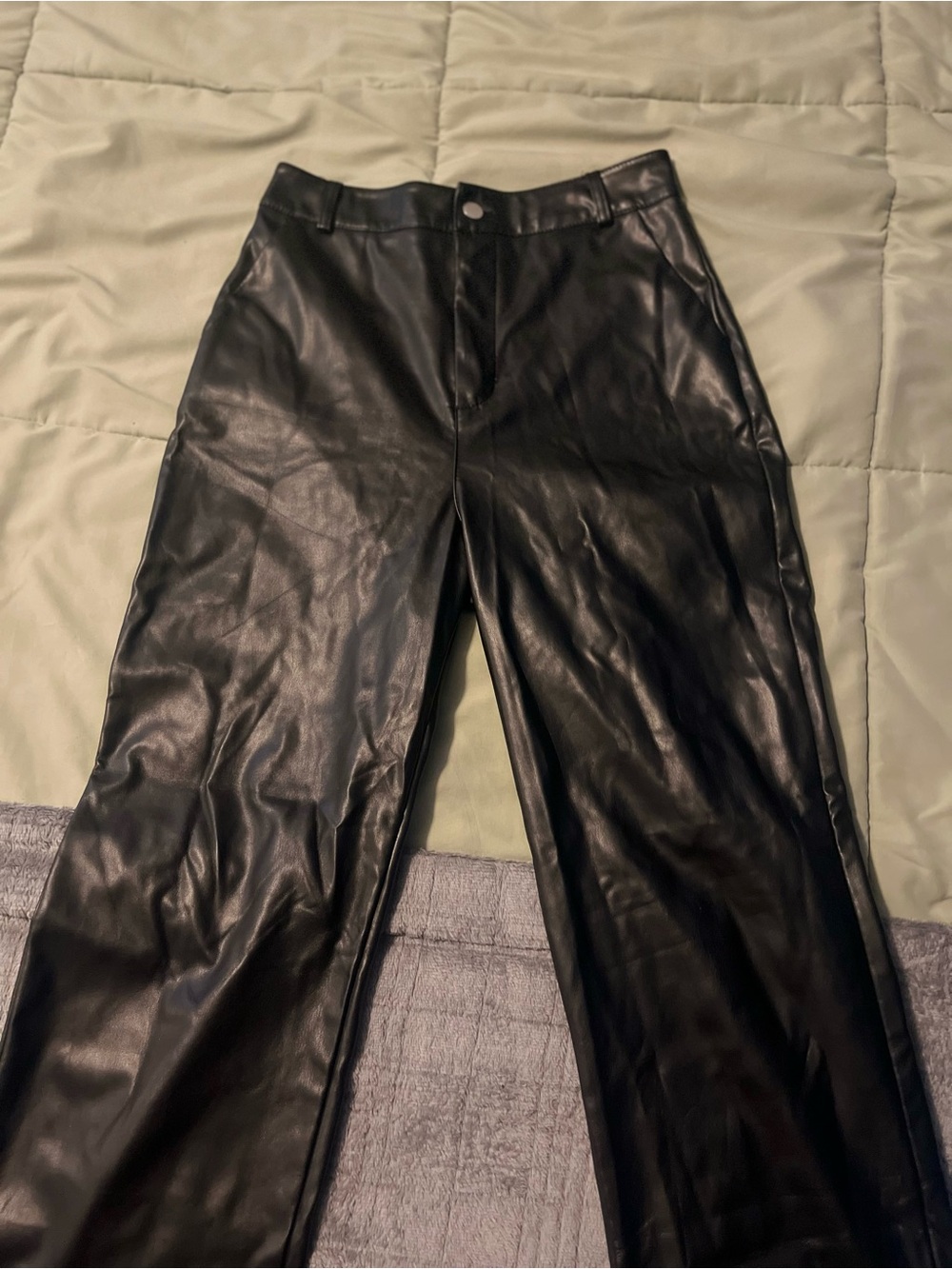 Black Faux leather pants women’s